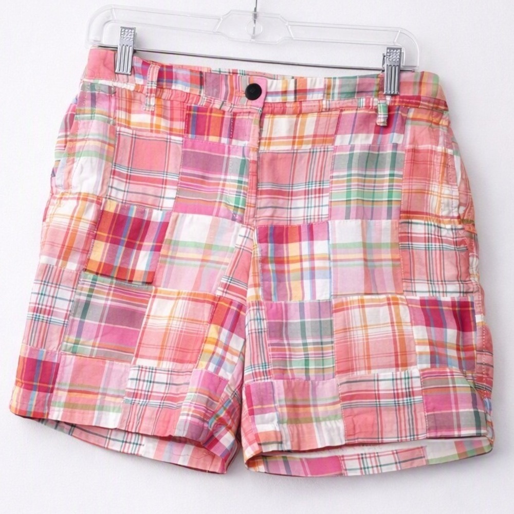 Talbots Pink Multi Plaid Patchwork Shorts